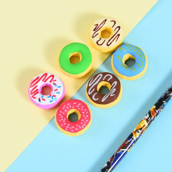 Cute 3D Donut Erasers for Kids - 24 Pack