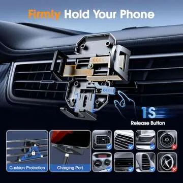 SUUSON 360° Adjustable Car Phone Holder for Dashboard