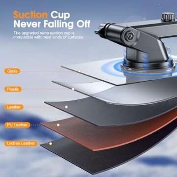 SUUSON 360° Adjustable Car Phone Holder for Dashboard