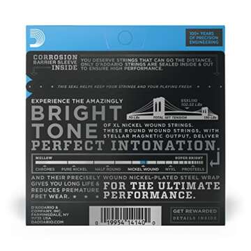 D'Addario Guitar Strings - XL Nickel Electric Guitar Strings - ESXL110 - Perfect Intonation, Consist...