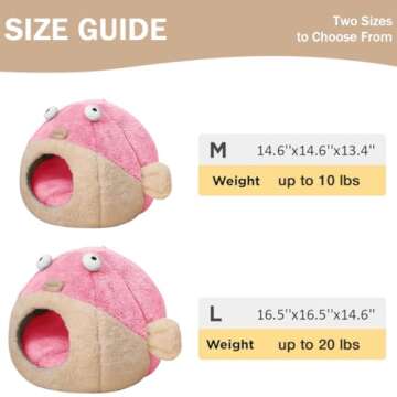 Cozy Cat Bed - Plush Cave Design with Removable Pillow