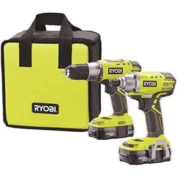 RYOBI P1832 18V Drill and Impact Driver Kit for DIY