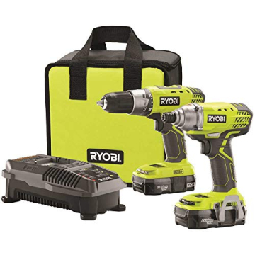 RYOBI P1832 18V Drill and Impact Driver Kit for DIY