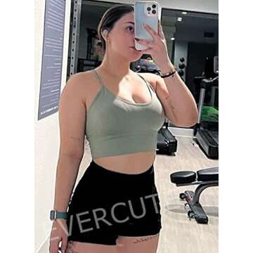 Evergcute Cross Back Sport Bras for Comfort & Support
