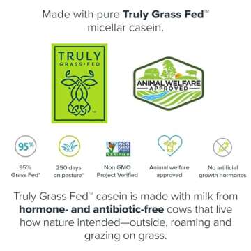 LEGION Casein+ Casein Protein Powder (French Vanilla) - Slow-Release Micellar Casein Protein Powder - Non-GMO, Gluten-Free & Naturally Sweetened Casein Powder from Grass-Fed Cows (30 Servings)