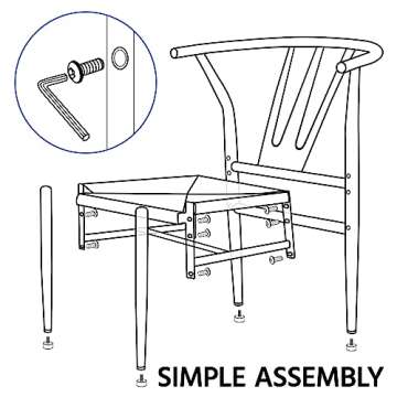 Yaheetech Leather Dining Chair 4pcs Mid-Century Modern Dining Chair with Backrest PU leather Seat Solid Metal Arm Chairs Black,Set of 4