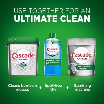 Cascade Platinum Power Dry Rinse Aid, Sparkling Dishes Every Time