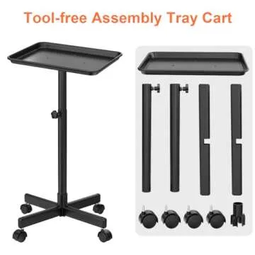 JOSTZHXIN Adjustable Salon Rolling Tray for Professionals