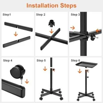 JOSTZHXIN Adjustable Salon Rolling Tray for Professionals