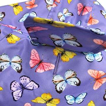 for Small Pet Cat Dog Raincoat Hoodie Coat Waterproof Rain Jacket Rainwear (S: Length - 12", Purple)