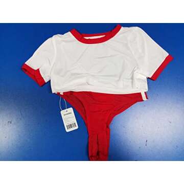 Unibaby Women Anime Cosplay Costume Japanese Uniform Lingerie Outfit Top with Thong 2Ps Set