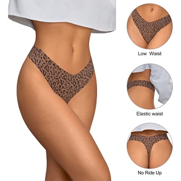 DEANGELMON Seamless Thongs Comfortable Low Rise Underwear