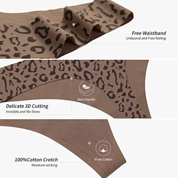 DEANGELMON Seamless Thongs Comfortable Low Rise Underwear