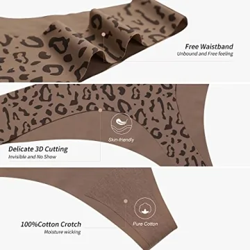 DEANGELMON Seamless Thongs Comfortable Low Rise Underwear