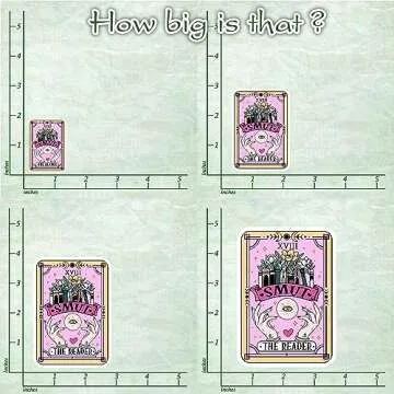 314PI (3pcs) The Reader Sticker, Tarot Stickers, Tarot Cards, Book Stickers For Adults, Bookish Water Assistant Die Cut Sticker for Laptop Phone Water Bottle Skateboard, Book Stickers, Reading