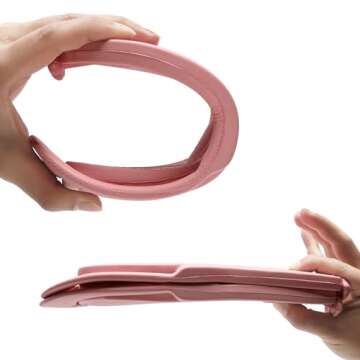 Kiemorgy Travel Slippers for Women Men, Folding Slides Sandals, Portable Hotel Spa Slippers, Waterproof Quick Drying Flip Flops, Shower Shoes Beach Sandals- JD01 pink L