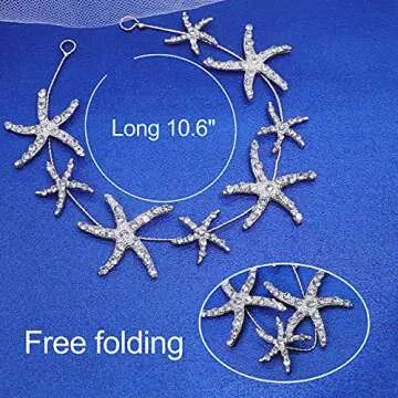 Elegant Starfish Hair Head Band for Beach Weddings and Parties