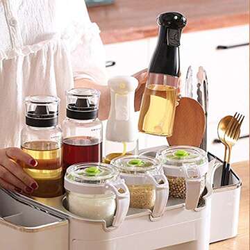 Olive Oil Sprayer, Oil Mister for Air Fryer, 7oz / 210ml, BPA Free Oil Spray Bottle, Oil Spritzer for Cooking, Baking, BBQ, Grilling, Salad