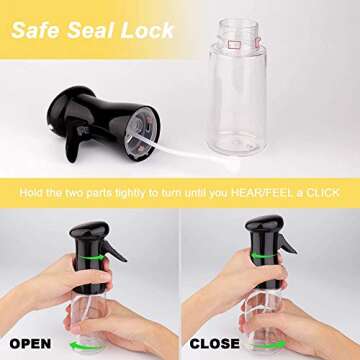Olive Oil Sprayer, Oil Mister for Air Fryer, 7oz / 210ml, BPA Free Oil Spray Bottle, Oil Spritzer for Cooking, Baking, BBQ, Grilling, Salad