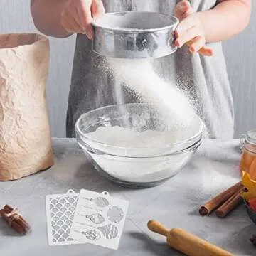 30 Pcs Cookie Stencils 5.1 x 5.1 Inch Cakes Baking Stencils Floral Leaf Cake Stencil Airbrushs Stencil Painting Stencil Cake Decorating Stencil for Craft Birthday Wedding Party