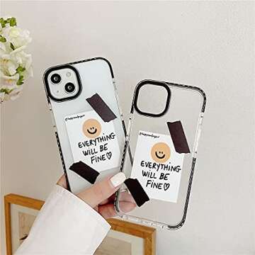 Batoivai iPhone 13 Smile Clear Case - 6.1" Heavy Duty Protection with Built-in Bumper, Shockproof TPU Cover