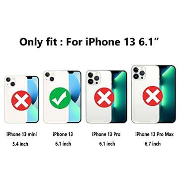 Batoivai iPhone 13 Smile Clear Case - 6.1" Heavy Duty Protection with Built-in Bumper, Shockproof TPU Cover