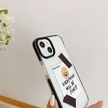 Batoivai iPhone 13 Smile Clear Case - 6.1" Heavy Duty Protection with Built-in Bumper, Shockproof TPU Cover