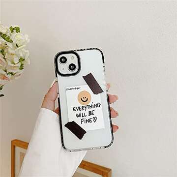 Batoivai iPhone 13 Smile Clear Case - 6.1" Heavy Duty Protection with Built-in Bumper, Shockproof TPU Cover