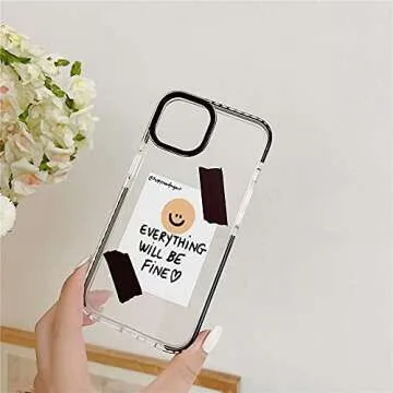 Batoivai iPhone 13 Smile Clear Case - 6.1" Heavy Duty Protection with Built-in Bumper, Shockproof TPU Cover