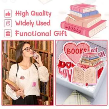 Kirako 8Pcs Bookish Iron on Patches for DIY Crafts