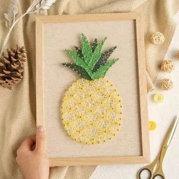 RM Studio DIY Pineapple String Art Kit with All Necessary Accessories and Frame for Kids Students, Adult Crafts Kit, Home Wall Decorations Unique Gift