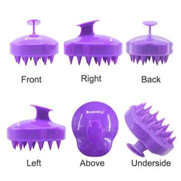 MAXSOFT Hair Scalp Massager Shampoo Brush, Scalp Care Brush (Purple)