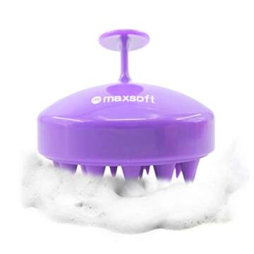 MAXSOFT Hair Scalp Massager Shampoo Brush, Scalp Care Brush (Purple)