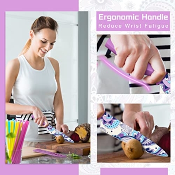 Astercook Paisley Knife Set - Sharp and Colorful Knives