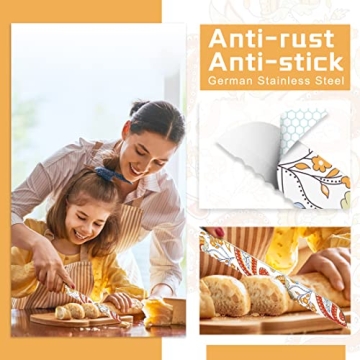 Astercook Paisley Knife Set - Sharp and Colorful Knives