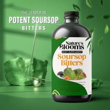 Soursop Bitters Liquid Supplement, 16 oz | Nature's Best Bitters | Health-Focused Ingredients for Antioxidant, Immune Support, and Digestion