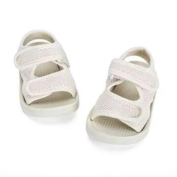 MK MATT KEELY Unisex Kids Summer Slide Sandals Baby Comfort Anti-Slip Open Toe Adjustable Walking Beach Shower Shoes for Boys Girls