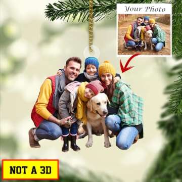 Customized Photo Ornament for Christmas Tree - Personalize Your Family Memories