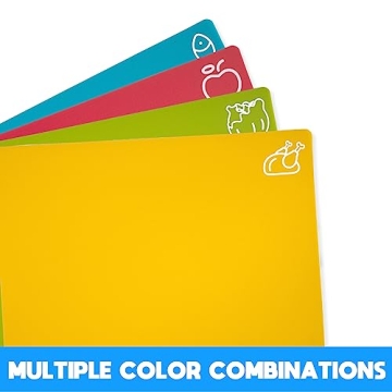 Flexible Cutting Boards Set - Color-Coded Kitchen Essential