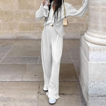 NUFIWI Women Casual Pants Set Chic Versatile Outfit