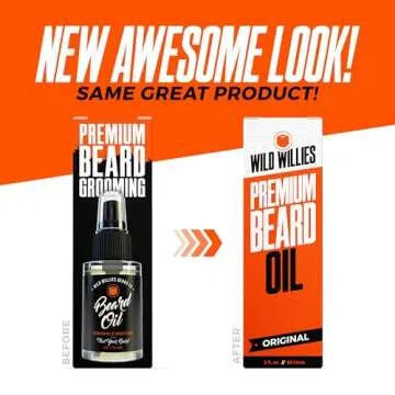 Wild Willies Premium Beard Oil & Conditioner Natural, Organic Ingredients Promote Fast Beard Growth, Removes Itch & Dandruff - Deep Softener Treatment Restores Moisture - 2 Oz, Cool Mint Scent