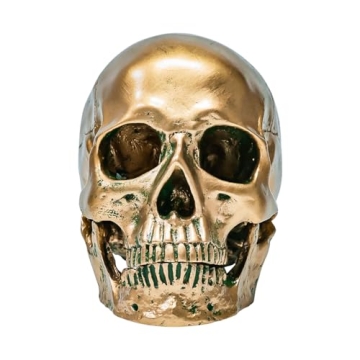 Life Size ECYC Resin Human Skull for Halloween Decor