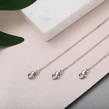 Meow Star Mothers Day Gifts for Wife Necklace Extender Sterling Silver Necklace Extenders Gold Chain Extenders for Necklaces Extender for Bracelet Anklet Set (925 Sterling Silver Set 2", 4", 6")