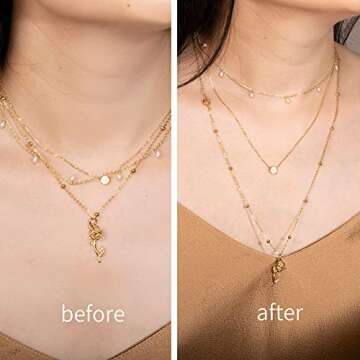 Meow Star Mothers Day Gifts for Wife Necklace Extender Sterling Silver Necklace Extenders Gold Chain Extenders for Necklaces Extender for Bracelet Anklet Set (925 Sterling Silver Set 2", 4", 6")