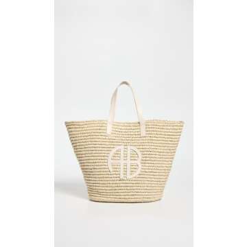 ANINE BING Women's Palermo Tote Ivory, Multi, One Size