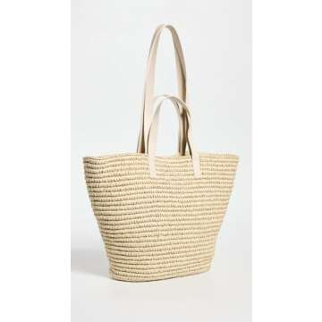 ANINE BING Women's Palermo Tote Ivory, Multi, One Size
