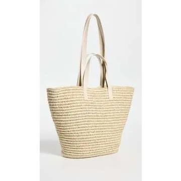 ANINE BING Women's Palermo Tote Ivory, Multi, One Size