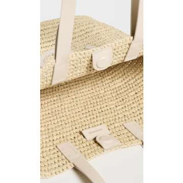 ANINE BING Women's Palermo Tote Ivory, Multi, One Size