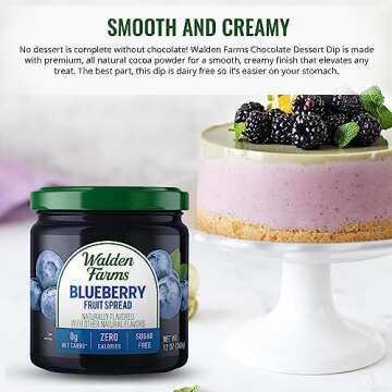Walden Farms Variety Pack Fruit and Dipping Spread, Sugar and Calorie Free, Non-Dairy, Keto and Vegan Friendly, Blueberry, Strawberry and Raspberry Fruit Spreads, 12-oz. Jars