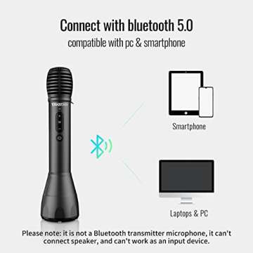 TAKSTAR 2-in-1 Bluetooth Wireless Microphone & Voice Amplifier, Portable Wireless Mic Speaker, Handh...